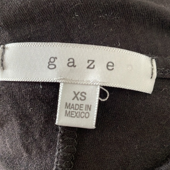 Gaze Black Oversized Twist Front Tee Shirt Top Size XS - Picture 4 of 4